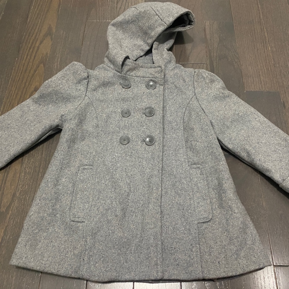 Gray Old Navy Peacoat 5t with hood